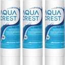 AQUA CREST 5231JA2006A Replacement for LG® LT600P® Refrigerator Water Filter, fml-2, Kenmore® 46-9990, Kenmore® 9990, 5231JA2006B, RWF1000A, LFX25960ST, LSC27931ST, 3 Filters