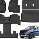 YITAMOTOR Floor Mats for Ford Expedition 2018-2024 7-Seater (Not for Max Model), Custom Fit All Weather TPE Mat, 18-24 Ford Expedition 7 Seats Accessories Floor Liners Full Set, Backrest & Cargo Liner