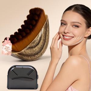 2026 New Lymphatic Contour Face Brush, Manual Lymphatic Drainage Massager, Natural Makeup Brushes with Durable Soft Bristles, Ergonomic Facial Cleansing Brush for Sculpting L (1 Pcs-L)