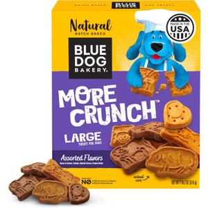 Blue Dog Bakery Natural Dog Treats, More Crunch Large, Assorted Flavors, 18oz Box, 1 Box (EXP 05/13/28)