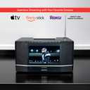 aiwa Cinema Mirror Cast Video Audio System, 10 TFT Screen, 15W Stereo, CD/DVD Player, Screen Mirroring, HDMI/USB/AV/AUX Inputs, FM Radio, Roku/Fire Stick/Google/Apple TV Compatible (Black)