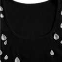 Verdusa Women's Crop Tops Sleeveless Festival Party Clubwear Fashion Crystal Tank Top (M)