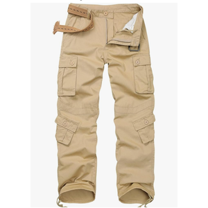 TRGPSG Men's Wild Cargo Pants, Camo Pants Cotton Casual Work Hiking Pants with 8 Pockets, 30