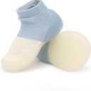 Baby Girls Boys First Walking Shoes Non Slip Soft Sole Sneakers Toddler Infant Sock Shoes Slipper socks (12-18 Months Toddler, Blue)