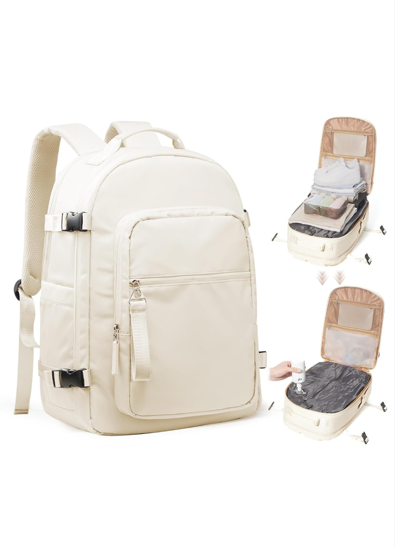 coofay Vacuum Backpack Travel with Pump Airback Vacpack Backpack with Vacuum Seal Backpacks Traveling Backpacks Vacuum Compression Air Travel Bag Carry on Luggage