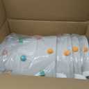 Whitmor Large Fabric Tote 16x16x13inch, White Polka Poms, 4 Pack