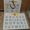 GAMENOTE Double Sided Magnetic Letter & Number Board Set - Alphabet & Numbers Tracing Board for Toddlers, ABC Uppercase & Lowercase Practicing, Math Learning, Educational Toys for Kids
