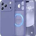 LOVE 3000 Designed for iPhone 17 Pro Max Case, Premium Silicone [Compatible with Magsafe][Soft Anti-Scratch Microfiber Lining] Shockproof Protective Phone Case for Men Women 6.9", Lavender Grey