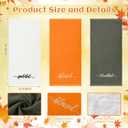 Peryiter 3 Pcs Farmhouse Bathroom Decor Hand Towels 14x29 Inch Cotton Bath Towels Rustic Embroidered for Boho Kitchen Decor Inspirational Christian Gift(Yellow Green White,Blessed Thankful Grateful)