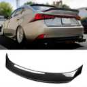 Spoiler Fits 2014–2020 Lexus IS200t IS250 IS300 IS350, Carbon Fiber Look | for Sedan, Rear Duckbill Trunk Tail Wing Lip 