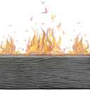 ROUNDFIRE Large Rectangle Tabletop Fire Pit - Portable Bioethanol Fireplace for Indoor & Garden (Textured Finish)