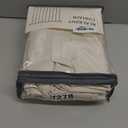 100% Blackout Shield Linen Blackout Curtains for Bedroom 84 Inches Long, Back Tab/Rod Pocket Living Room Drapes, Thermal Insulated Blackout Curtains 2 Panels Set, 50" W x 84" L, Cream