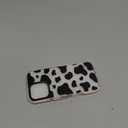 Compatible for iPhone 16 Case Cute - Durable Shockproof 6.6 ft Drop Impact Phone Case - Glitter Pink Funny Milk Cow Print Design for iPhone 16 6.1"