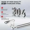 Vepagoo 15 Inch 67Lb/300N Stainless Steel Gas Struts Shock for Boat Hatch, Marine Spring Prop Lift Support with Brackets for RV Bed Cabinet Trap Door Storage Box Lid, 2pcs (1pair)