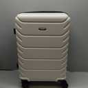 CENSIEN Luggage Sets 2 Pieces, 20/28 Inch PC Hardshell Suitcase with Spinner Wheels, 20 Inch Expandable Clamshell Carry On Luggage and 28 Inch Aluminum Frame Top Opening Checked Luggage (White)