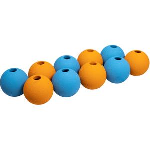 Amazon Basics Interactive Bouncy Durable Rubber Dog Toy Balls, 2.5 inch, Multi-Color Blue/Orange, Pack of 10