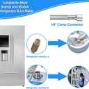 Refrigerator water line - 15 FT Premium Stainless Steel Braided Ice Maker Water Hose,Food grade PEX Inner Tube Fridge Water Line with 1/4" Fittings for Refrigerator Ice Maker