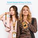 Cute cat Hidden Among The Flowers 2-in-1 ID Badge Holder & Lanyard Wallet for Teachers,Nurse,Professionals-Cute Zippered Coin Pouch,Removable Wristlet & Neck Lanyard,5 Card Slots Stylish Work