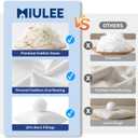MIULEE Premium Feather and Down 24x24 Throw Pillow Insert Soft Fluffy Throw Pillow Double-Layer Cotton Fabric for Sofa Bed Couch Prevents Feather Leakage