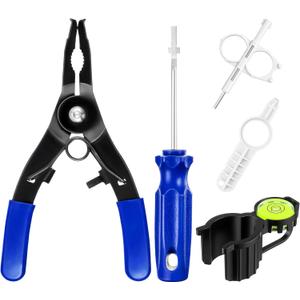 5Pack Sprinkler Head Rotor Tool Kit Compatible with Rain Bird Hunter Sprinkler Head, Hold Up Tool with Bubble Level, Rotor Adjustment Wrench, Nozzle Insertion Collar for Lawn Irrigation System