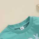 wybzd Toddler Boys Girls Easter Outfit Baby Kids Egg Star Crewneck Sweatshirt Oversize Pullover Bunny Shirt Holiday Clothes Blue Egg Star 18-24 Months