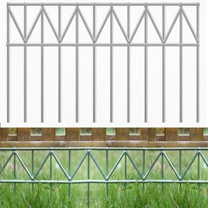 5 Pack 24" L x 15" H Animal Barrier Fence, Underground No Dig Fence Patented Product, 5.5mm Galvanized Stakes with 2 inch Spacing, Anti Digging for Dogs, Total 10Ft(L) X 15in(H) Silver