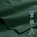 Bare Home Flannel Sheet Set 100% Cotton, Velvety Soft Heavyweight - Double Brushed Flannel - Deep Pocket (Queen, Forest Green)