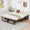 Anyelse Queen Bed Frame, 14 Inch High Heavy Duty Metal Platform Bed Frame Full Size No Box Spring Needed, Large Under Bed Storage Space, Anti-Slip, Noise-Free (Max Load: 1200lb)