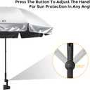 Prospo Beach Chair Umbrella with Universal Adjustable Clamp, UV Protection Sunshade Umbrella for Outdoor, Strollers, Wheelchairs, Patio Chairs, Bleacher, and Golf Carts, Large