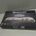 OVENTE Electric Countertop Double Burner, 1700W Cooktop with 7.25" and 6.10" Cast Iron Hot Plates, Temperature Control, Portable Cooking Stove and Easy to Clean Stainless Steel Base, Black BGS102B