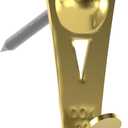 OOK 50615 Professional Picture Hangers, Art Hangers, Padded, Brass, Reusable Picture Hooks, 20lb (15 set)