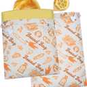 OOW Reusable Bread Bags for Homemade Bread -2 Pack Organic Beeswax Cotton Bag -Fresh Keeping Sourdough Storage Bag, 200% Thicker Organic Beeswax -XL17x13in