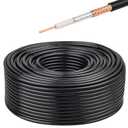 XRDS -RF RG8X Coaxial Cable 200FT 50 Ohm - Solid Copper Core, PVC Jacket, Low Loss, Ideal for Antenna, CB Radio, and Ham Radio Applications (200 FT)