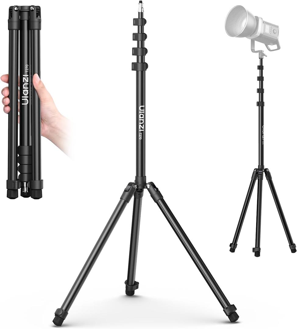 ULANZI T270 Light Stand - 8.8FT/270cm Adjustable Photography Light Stand Tripod, Aluminum Portable Studio Lighting Stand for Softbox, LED Video Light, Reflector, Strobe, Photo Video Photography (8.8FT/270mm)