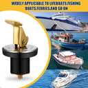 MorningRo 4 Pcs Boat Baitwell Drain Plug Brass Livewell Drain Plug Rubber Snap Lock for Baitwell Livewell Yacht Kayak Marine
