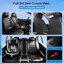Fit Mazda 6 Car Seat Covers for Select Mazda 6 2007-2021, Premium Full Coverage Leather, Airbag Compatible, Luxury Waterproof All Weather Breathable Seat Cushion Protector, Full Set, Black
