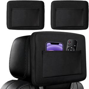 Upgraded 10mm Thick Padded Protective Cover for 2021-2025, 2026 GMC Yukon/Tahoe/Suburban & Cadillac Escalade, Premium Rear Screen Protectors with Storage Pocket & Drawstring, Anti-Shock Shield, 2-Pack