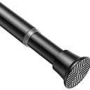 Black Spring Tension Curtain Rods 30-76 Inch,Adjustable Expandable Spring Loaded Curtain Rods No Drilling Suitable for Doors, Windows, Closet