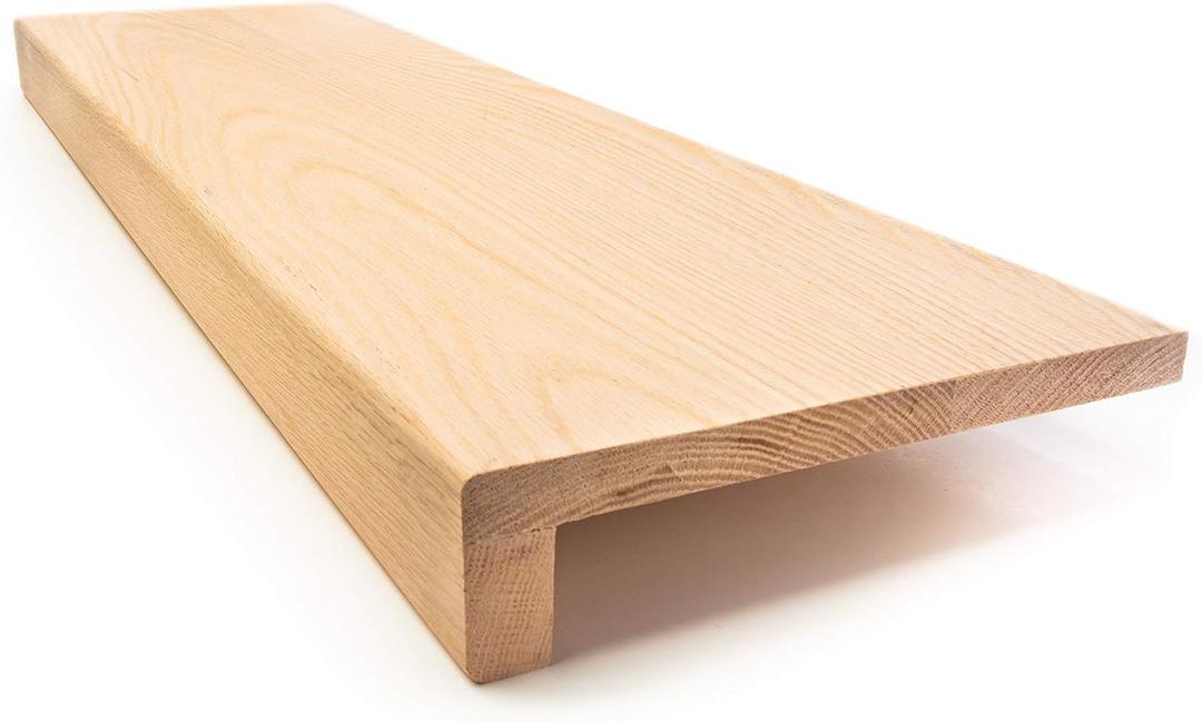Solid Red Oak Stair Tread with Large (1 3/4") Square Nose Profile (36" x 11 1/2")