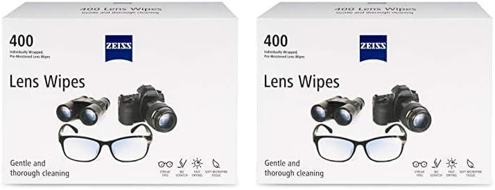 Zeiss Pre-Moistened Lens Cleaning Wipes, 400 Count (Pack of 2)