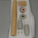 Geesta Adjustable Wood Rolling Pin with 5 Thickness Rings, Precise Dough Roller Handle Press Design with Measurement Guide for Fondant, Pizza, Pie Crust, Cookie, Pastry Baking Decorating Accessories (Western)