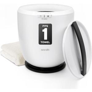 SereneLife Counter Towel Warmer Bucket - with Customized Fragrance for Spa and Bathroom, Luxury Towel Heater, Auto Shut off, Fits 1 large Towel, Blanket, Bathrobe, PJs (Black)