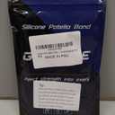 2PCS Patellar Tendon Support Strap for Knee Pain Relief, Knee Bands for Basketball, Running, Tennis, Soccer and Hiking, Silicone Patella Band for Women and Men, Includes Storage Bag (Black) (Medium)