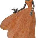 Guichifun Fairy Statue Collection Home Decoration - Orange Leaf Angel Girls Resin Home Decor for Outside or Inside Rustic Garden Outdoor Yard Decorations Figurines Gift 8.5 x 5.25 x 12 Inch (Large)