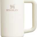 Stanley Quencher H2.0 Tumbler with Handle and Straw 30 oz | Flowstate 3-Position Lid | Cup Holder Compatible for Travel | Insulated Stainless Steel Cup | BPA-Free | Cream 2.0 (30 Ounces)