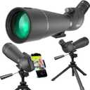 Gosky Updated 20-60x85 Dual Focusing Spotting Scopes with Tripod, Carrying Bag and Quick Phone Holder - BAK4 High Definition Waterproof Spotter Scope for Bird Watching Wildlife Scenery (Black)