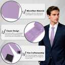 Fineknot Black Ties for Men, Formal Neckties for Men, Solid Color Mens Ties for Business, Wedding, Party, Mens Neck Tie (Lavender)
