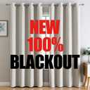 G2000 100% Blackout Curtains for Bedroom Living Room Curtains 95 Inches Long Beige Curtains Room Darkening Window Grommet Curtains Thermal Lined Insulated Light Blocking Noise Reducing 2 Panels Set