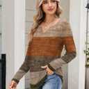 Zeagoo Long Sleeve Shirts for Women Fall V Neck Tops Casual Dressy Blouse Boho Tunic Business Work Clothes School Outfit (XL)