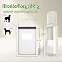 Large Dog Door for Door, UpgradeThicken, Suitable for Dogs Up to 100lbs, Doggy Door with Sliding Lock Panel and Magnetic Flap for Interior and Exterior Doors, White